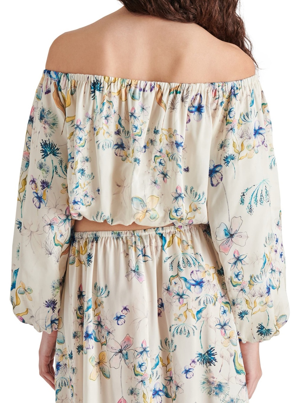 Steve Madden Cream Floral Maxi Skirt - Picture 2 of 5